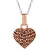 14k White Gold 1/3 CTW Diamond Heart 18" Necklace