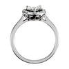 14k White Gold 1/3 CTW Diamond Heart Ring, Size 7