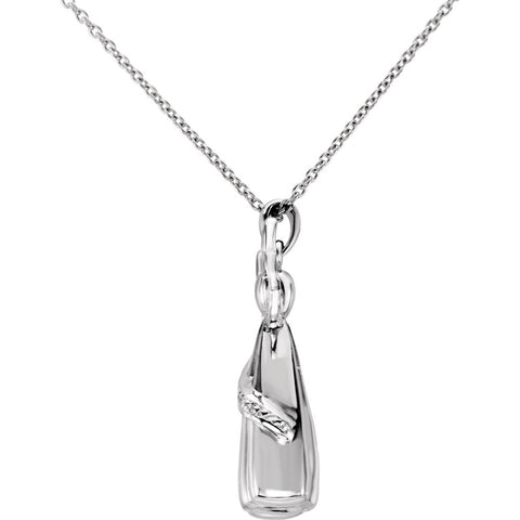 Sterling Silver Angel Ash Holder 18" Necklace