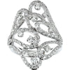 14k White Gold Diamond Ring, Size 7