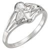 Angel Ring with Holy Spirit in 10k Yellow Gold ( Size 6 )