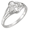 Angel Ring with Holy Spirit in Sterling Silver ( Size 6 )