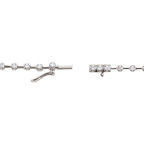14k White Gold Diamond Necklace
