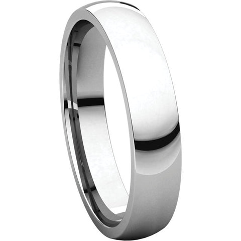 Platinum 4mm Light Comfort Fit Band, Size 7