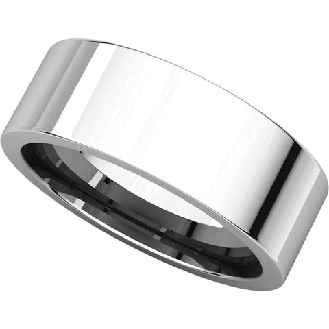 Sterling Silver 7mm Flat Band, Size 7