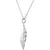 Sterling Silver Cubic Zirconia Refiner's Fire 18" Necklace