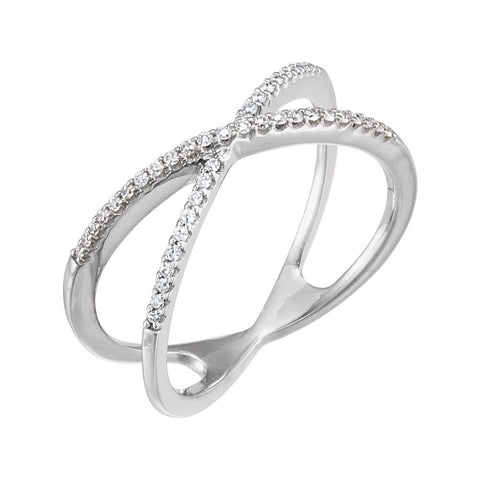 Platinum 1/6 CTW Diamond Ring Size 7