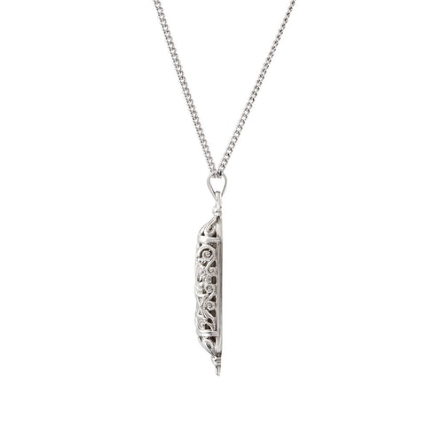 Sterling Silver Hollow Mezuzah Pendant or Necklace
