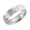 Design 6mm 1/6 ctw. Diamond Comfort-Fit Wedding Band for Men, Size 10 in 14k White Gold