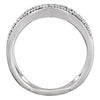 14k White Gold 1/6 CTW Diamond Geometric Ring, Size 7