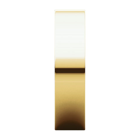14k Yellow Gold 5mm Flat Band, Size 8.5