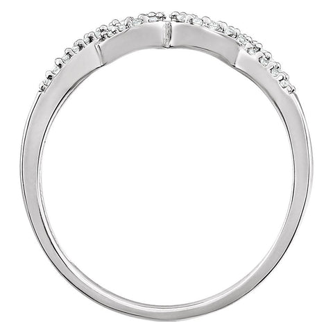 14k White Gold 1/8 CTW Diamond Ring, Size 7