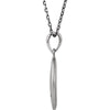 Sterling Silver .005 CTW Diamond Letter "K" Initial Disc 18" Necklace