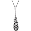 14k White Gold 1/5 CTW Diamond Teardrop 18" Necklace