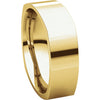 14k Yellow Gold 6mm Square Comfort Fit Band, Size 10