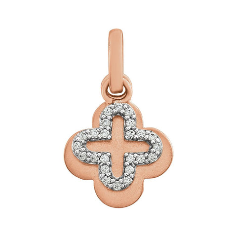 14k Rose Gold 1/10 CTW Diamond Pendant