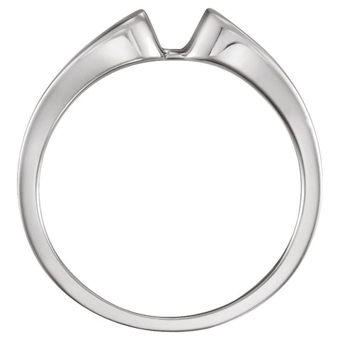 14k White Gold Band, Size 6