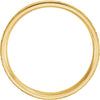 14k Yellow Gold 5mm Flat Comfort Fit Milgrain Hammer Finish Band Size 10