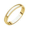 03.00 mm Light Milgrain Band in 10K Yellow Gold ( Size 10 )