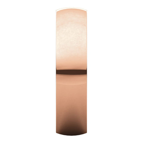 14k Rose Gold 5mm Light Comfort Fit Band, Size 10