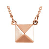 Pyramid 16-Inch Necklace in 14K Rose Gold