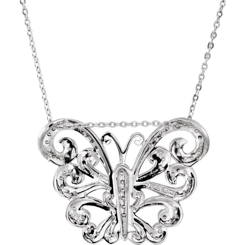Sterling Silver Wishes Fulfilled CZ 18" Necklace