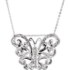 Sterling Silver Wishes Fulfilled CZ 18" Necklace