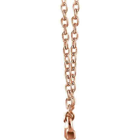14k Rose Gold Petite Bar 16-18" Necklace