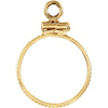 Coin Edge Screw-Top Coin Frame Mounting in 14K Yellow Gold