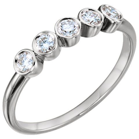 14k White Gold 1/3 CTW Diamond Ring, Size 7
