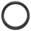 Black Titanium 8mm Beveled Band with Black Carbon Fiber Inlay , Size 10.5