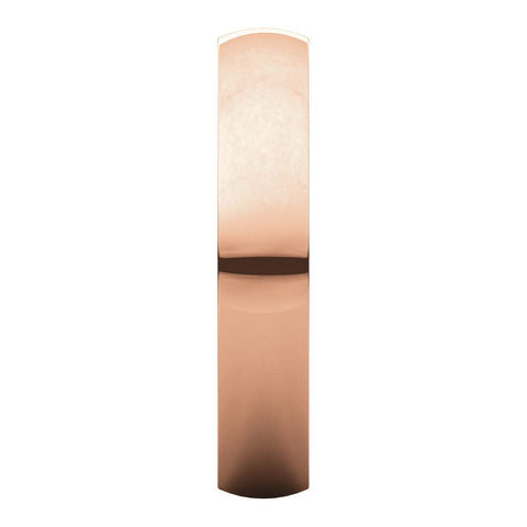 14k Rose Gold 4mm Light Comfort Fit Band, Size 4.5
