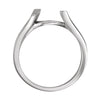 14k White Gold Peg Engagement Base, Size 6