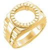 Men's Coin Ring in 14k Yellow Gold, Size 10