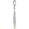 14k White Gold Yellow Sapphire Filigree Pendant