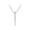 14k White Gold 1/4 ctw. Diamond Graduated Bar 16-18-inch Necklace