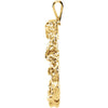 14k Yellow Gold 33x19mm Nugget Pendant