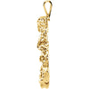 10K Yellow 33x19mm Nugget Pendant
