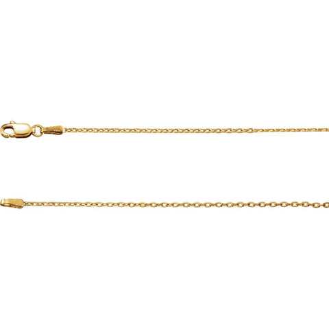 14k Yellow Gold 1.5mm Cable 20" Chain