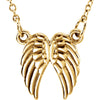 14K Yellow Gold Angel Wings 18-Inch Necklace