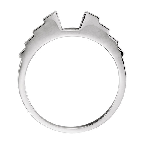 18k White Gold Band , Size 7