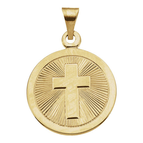 14k Yellow Gold 19mm Confirmation Medal