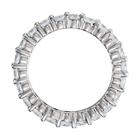 14k White Gold Eternity Band, Size 8