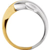 14k White Gold Bypass Ring, Size 6