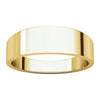 14k Yellow Gold 6mm Flat Tapered Band, Size 10