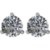 14k White Gold 3/4 CTW Diamond Friction Post Stud Earrings