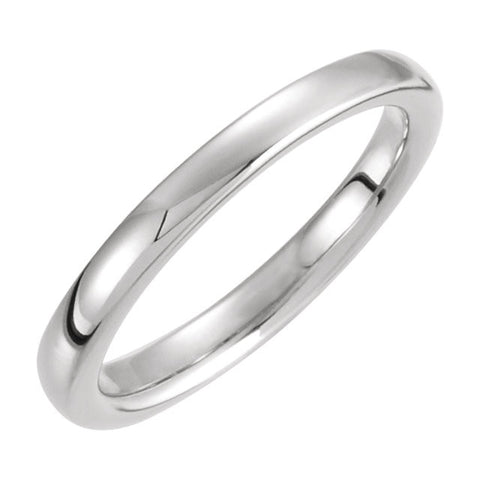 Platinum Solstice Solitaire® Tapered Bombé Band, Size 6