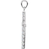 14k White Gold 1/3 CTW Diamond Cross Pendant