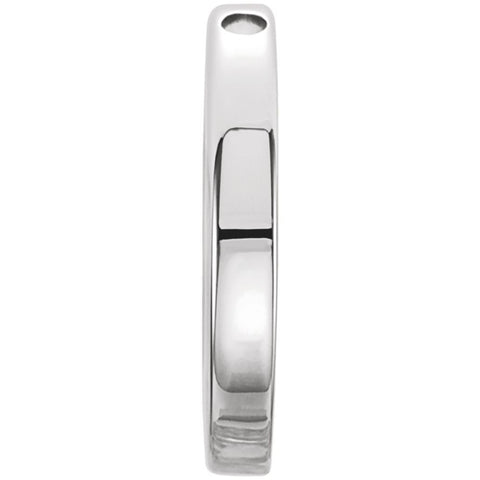 14k White Gold 15mm Circle Chain Slide