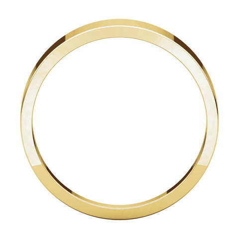 14k Yellow Gold 5mm Flat Tapered Band, Size 7